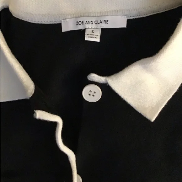 ZOE AND CLAIRE Contrast Mini Sweater Dress | Size S - Picture 7 of 11